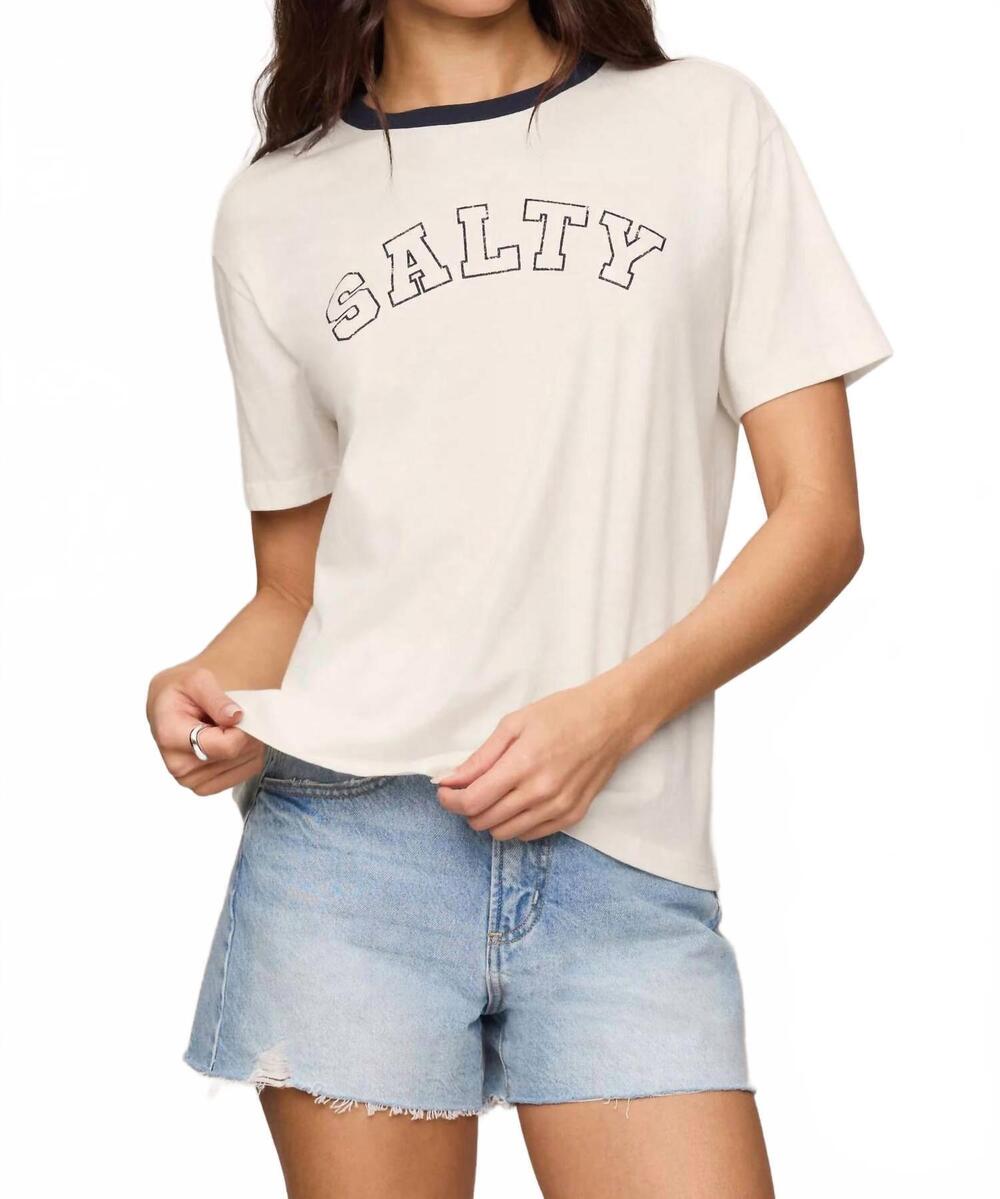 NEW Z SUPPLY salty contrast boyfriend tee in white